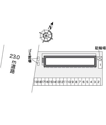 ★手数料０円★八戸市田向　月極駐車場（LP）